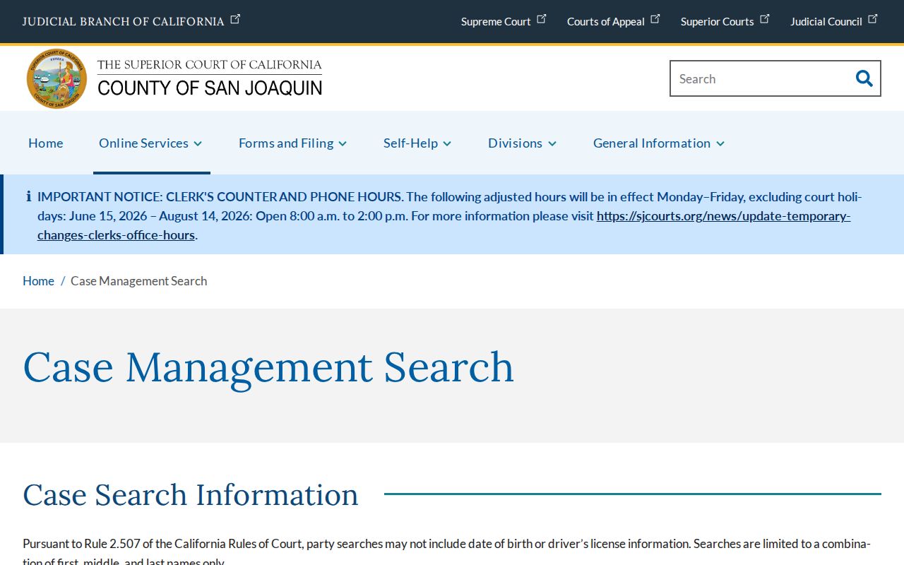 Mountain House people search Superior Court name search