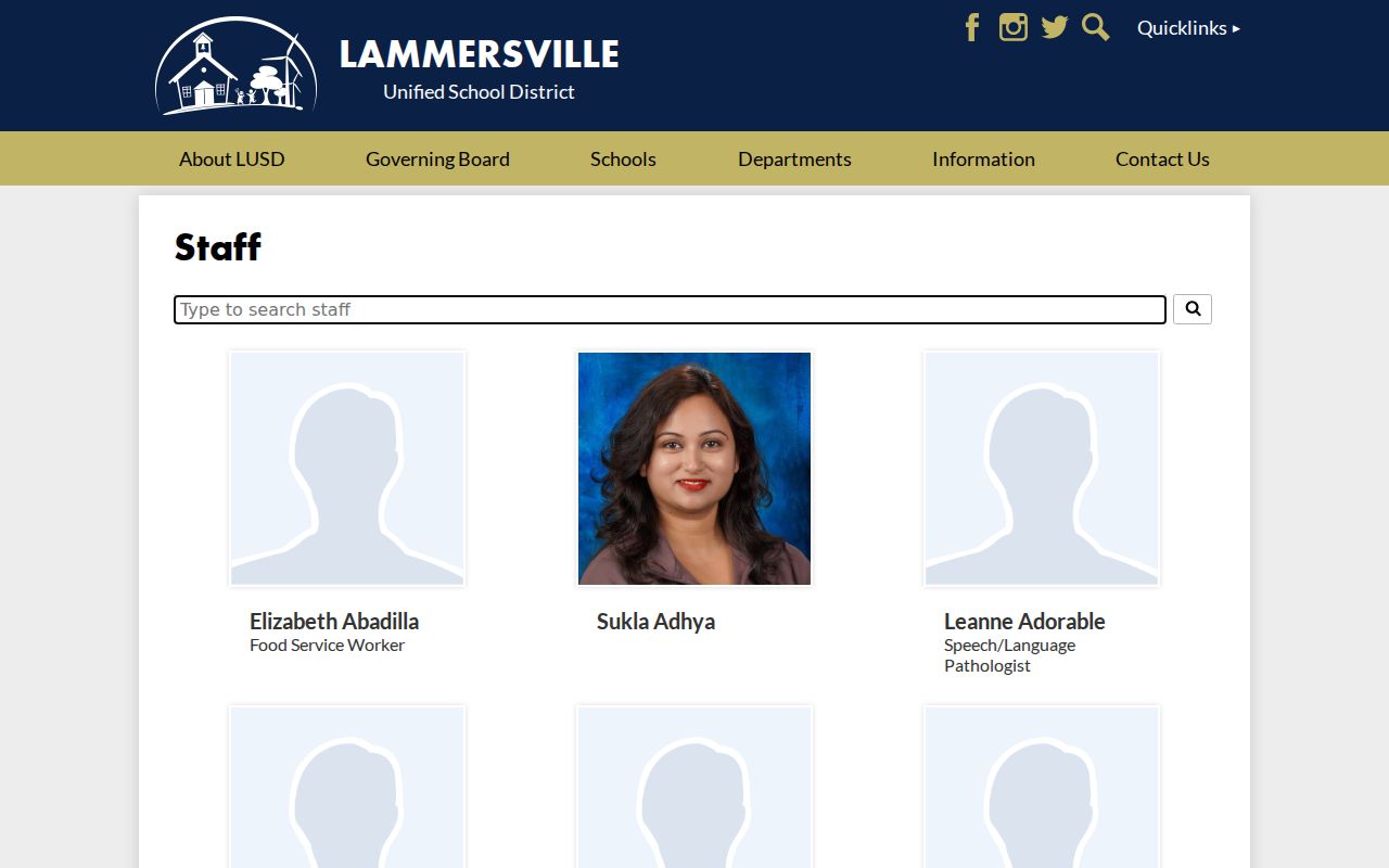Mountain House people directories Lammersville school staff roster